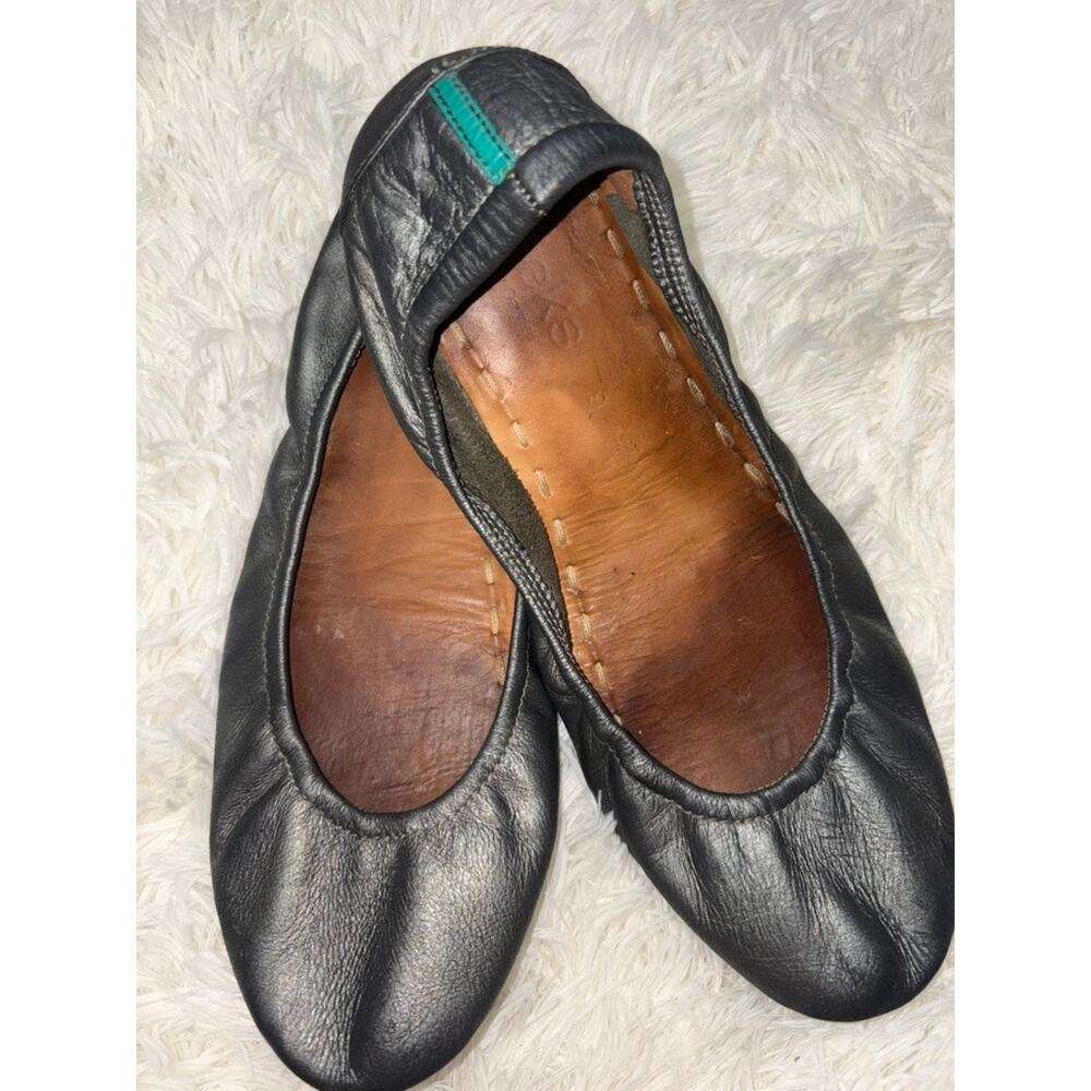 Tieks by Gavrieli‎ metallic pewter leather ballet flats size 9